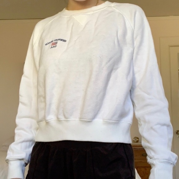 Brandy/john galt white cropped sweatshirt - Picture 1 of 4